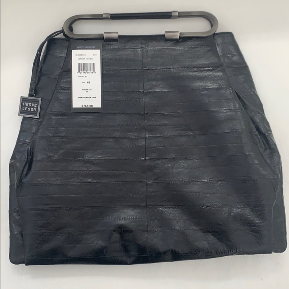 Herve Leger leather Tot Bag